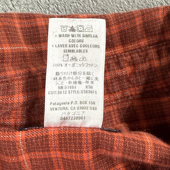 Patagonia Shirt Mens XL Plaid Button Down Long Sleeve Organic Cotton Outdoors - Picture 8 of 12